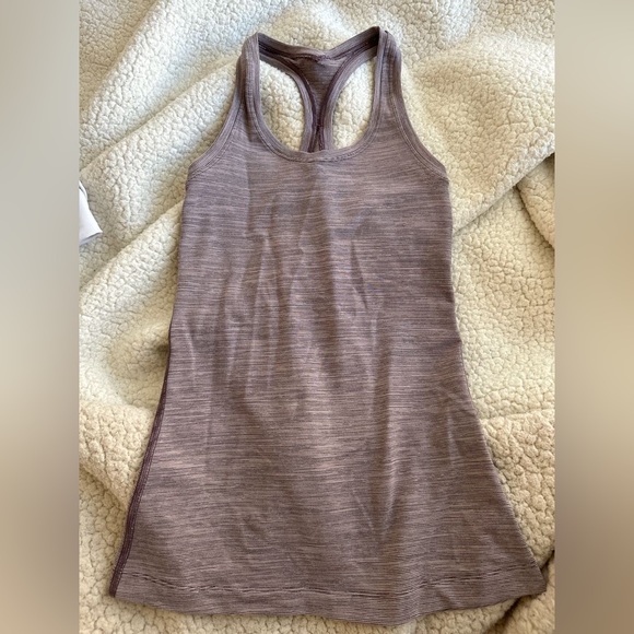 Lululemon Purple Striped Racerback Tank - Picture 1 of 2